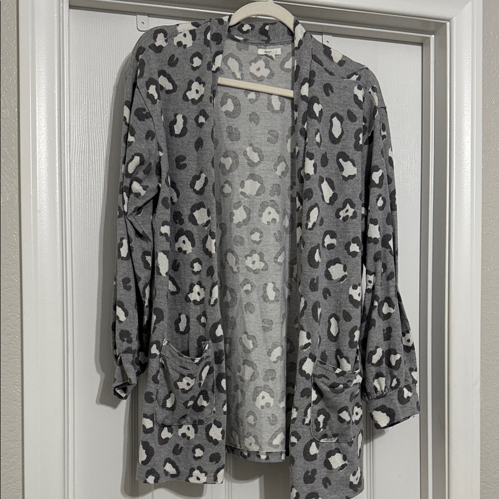Maurices Gray Leopard Print Tunic